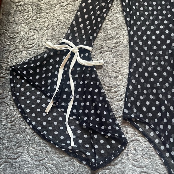 FASHION NOVA Polka Dot Mesh Bodysuit XS - Picture 3 of 6